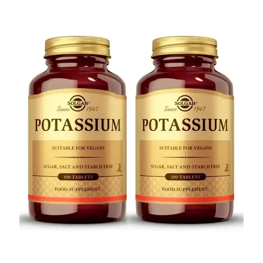 Solgar Potassium, pack 2 x 100 tablets