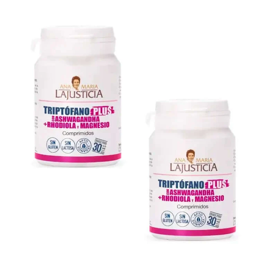 Ana Maria Lajusticia Tryptofaan Plus met Ashwagandha + Rhodiola en Magnesium, 2x60 tabletten
