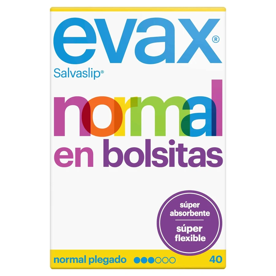 Evax Salvaslip Normal Normal Super Absorbent Protegeslips, 40 pieces