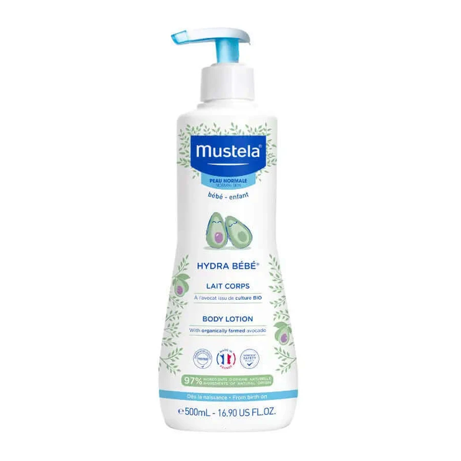 Mustela Hydra Baby Lait corporel à l'avocat bio 500 ml