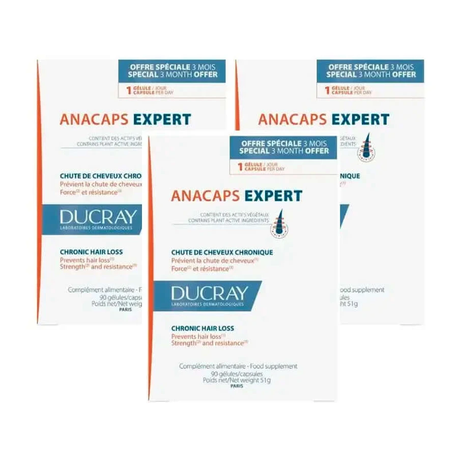 Ducray Anacaps Expert, verpakking 3 x 90 capsules
