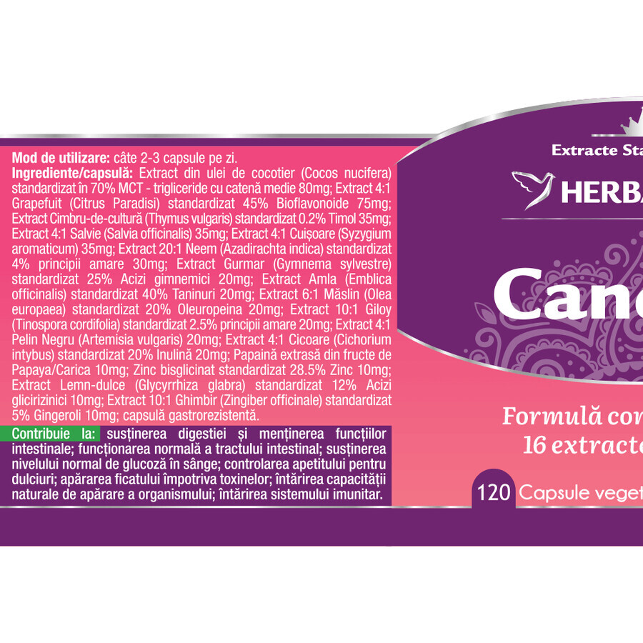 Candida Free, 120 capsule, Herbagetica