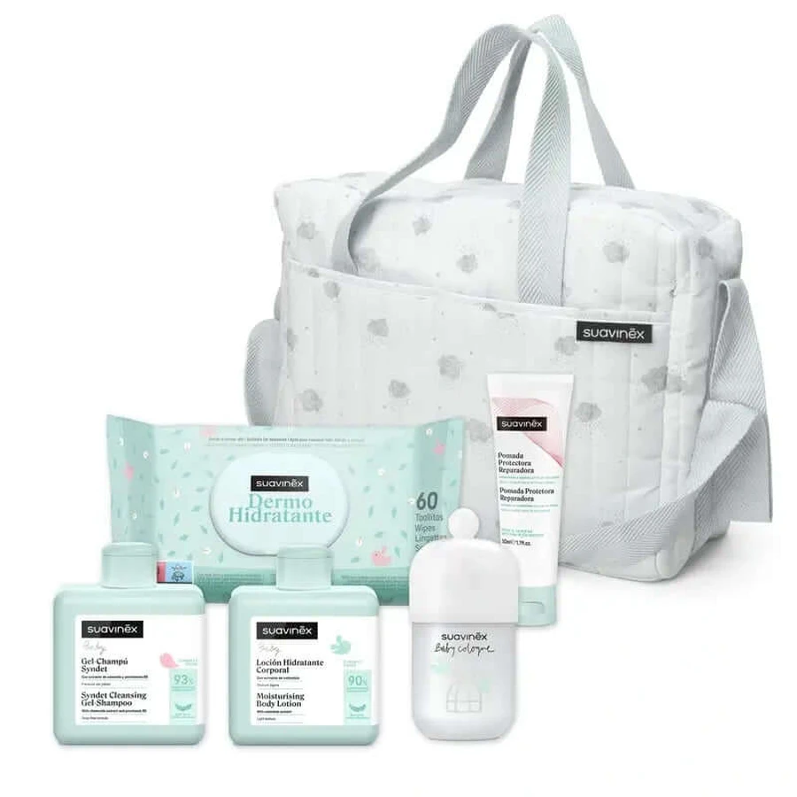 Suavinex Baby Carriage Bag with cosmetics. Blue