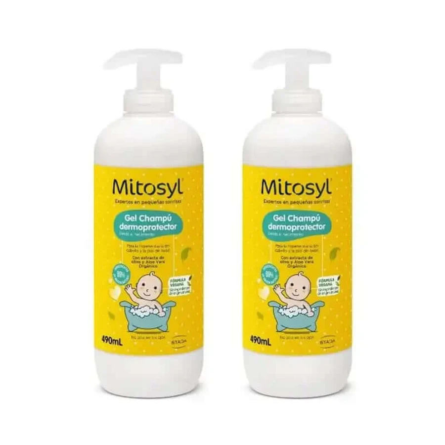 Mitosyl Baby Dermoprotective Shampoo Gel, 2X490 Ml