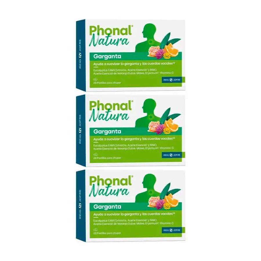 Phonal Natura Triplo Throat, 3 x 20 Tabletten