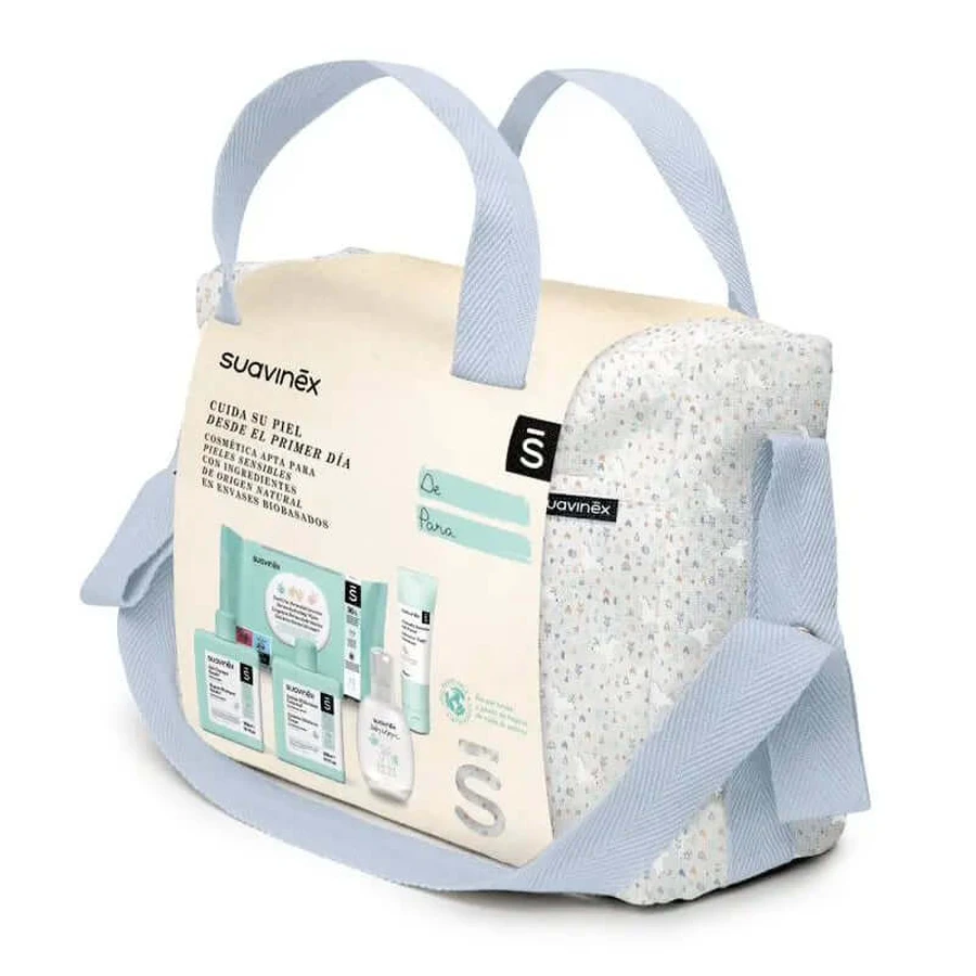 Suavinex Kosmetik Trolley Tasche. Grau Beige