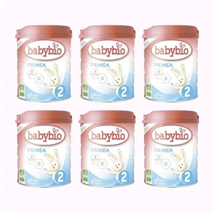 Babybio Primea 2 Follow-on cow's milk 6-12 months, pack 6 x 800g