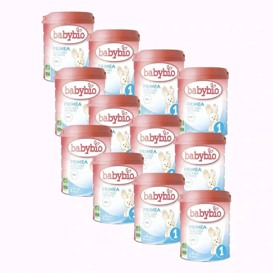 Babybio Primea 1 Koemelk voor zuigelingen 0-6 maanden, verpakking 12 x 800 gram