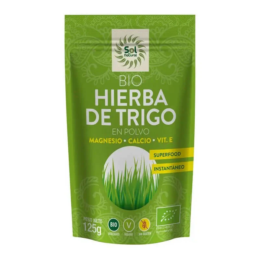 Solnatural Tarwegras Poeder, 125 Gr