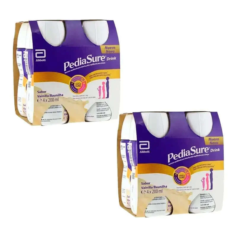 Pediasure Drink Vanilla Drink for Children, 4 bottles x 220 ml Pack 2
