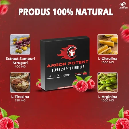 Argon Potente Viales Suplemento Para Potencia, Erección Y Eyaculación Precoz, Máxima Absorción, 5 viales, Bactolift