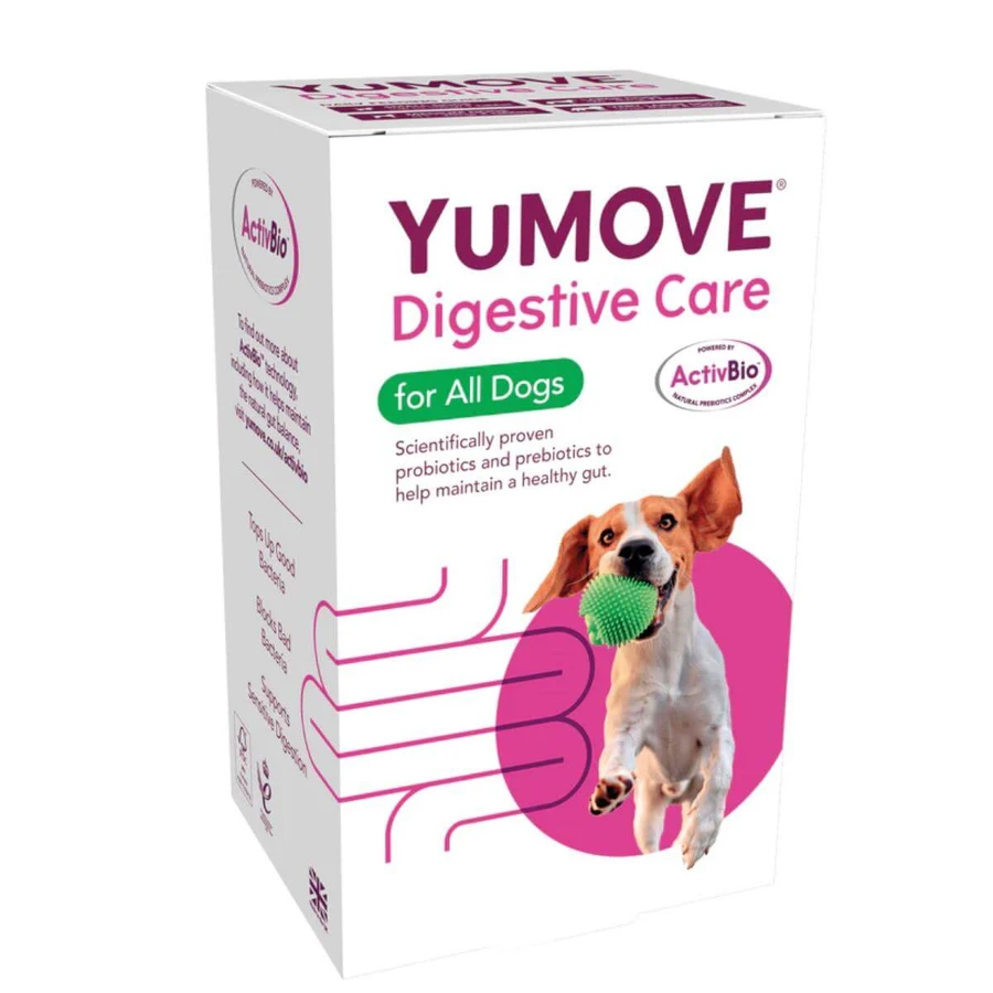YuMOVE Digestive Care, XS-XL, digestive system supplement for dogs, box, 120 tablets