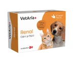 VETARIA+ Renal, XS-XL, niersupplement voor honden en katten, Kip, doos, 30 capsules
