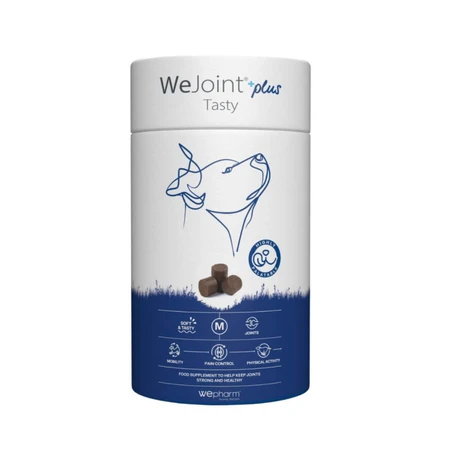 WEPHARM WeJoint Plus Tasty Medium Breeds, M, supplément pour le système articulaire des chiens, flacon, 30 comprimés à croquer