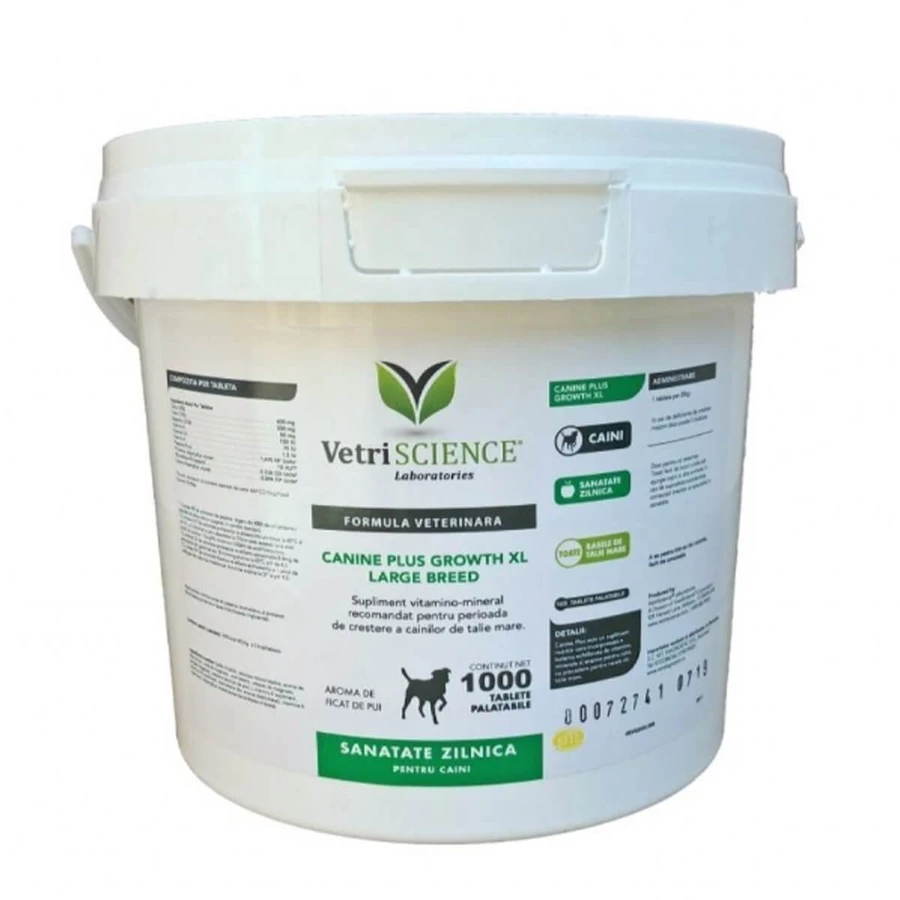 VETRI SCIENCE Canine Plus Growth XL, growth supplements for dogs, 1000tbl chewable