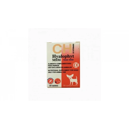 CHEMICAL IBERICA Hyalophyt MSM MIni, XS-S, supplément pour le système articulaire des chiens, boîte, 90 comprimés