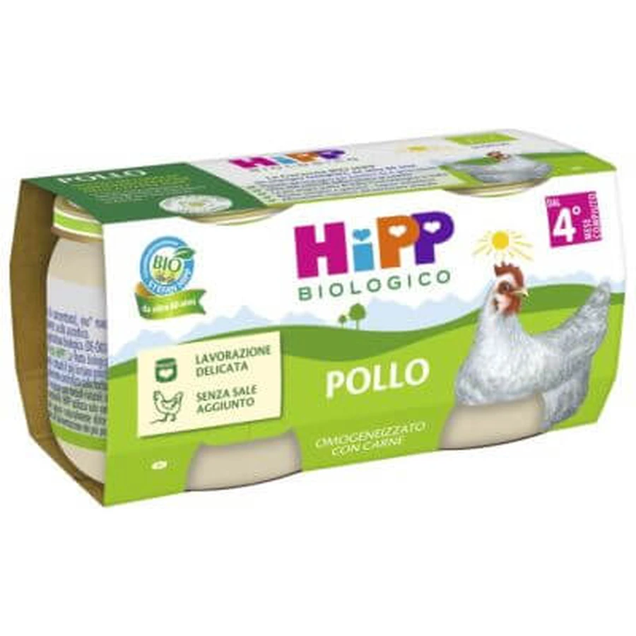 Omogeneizzato di pollo biologico Hipp 2 pezzi 80 g