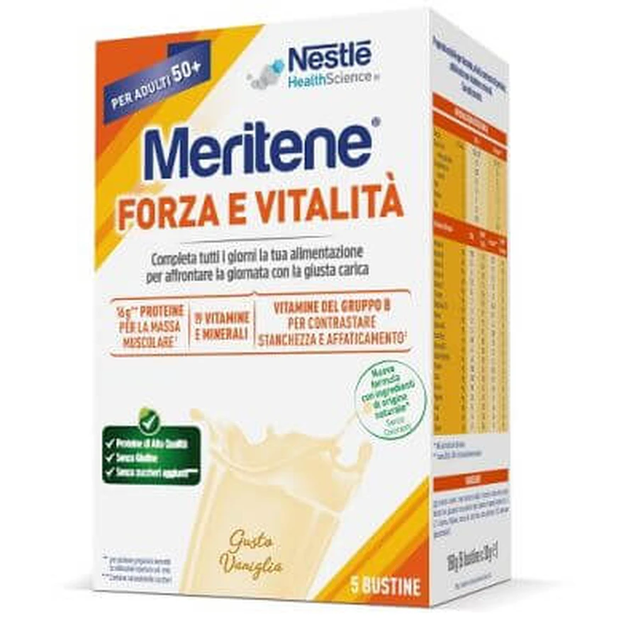 Meritene Kraft und Vitalität Vanille 5 Portionsbeutel 30 g