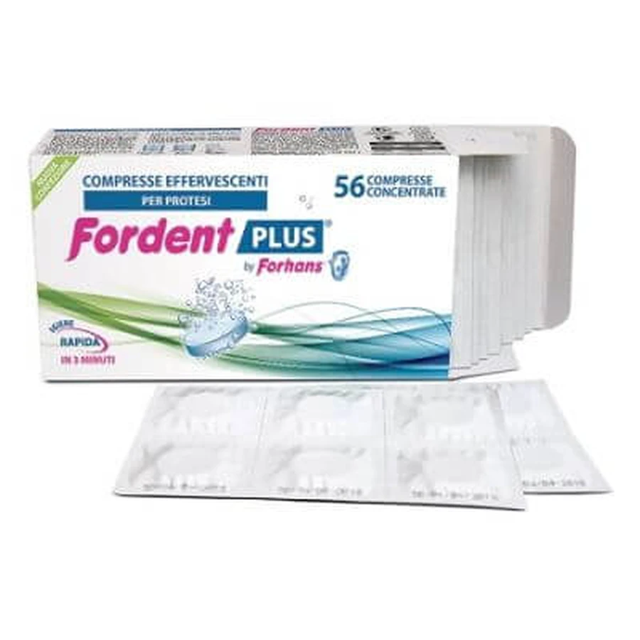 Fordent plus 56 geconcentreerde tabletten voor kunstgebitten en beugels