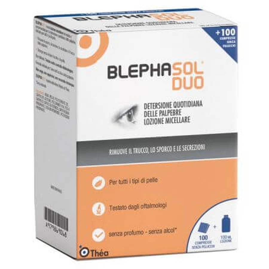 Blephasol duo micellaire oplossing ooglidhygiëne 100 ml + 100 gaasjes