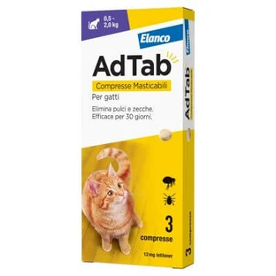 Adtab*3cpr 12mg katten 0,5-2kg