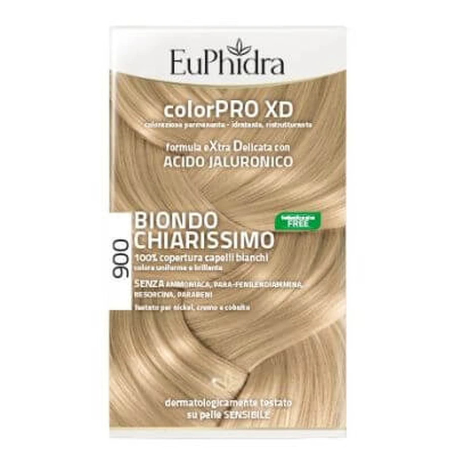Euphidra colorpro xd 900 hellste blonde Haare färben Gel in Flasche + Aktivator + Conditioner + Handschuhe