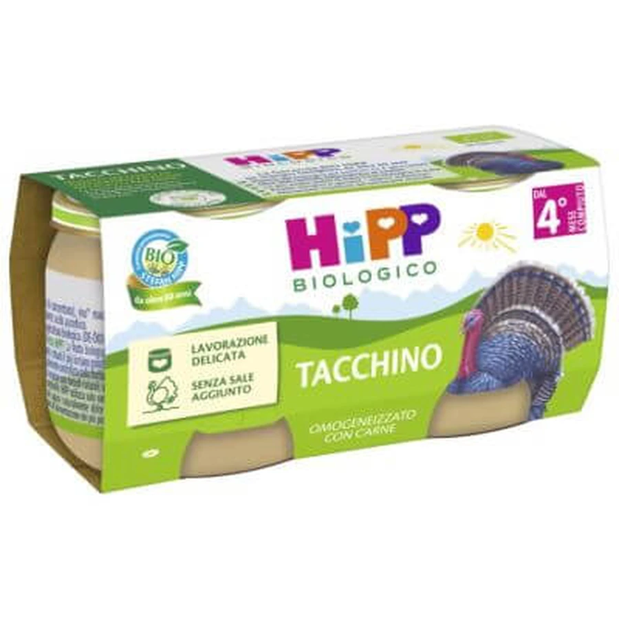 Hipp homogenized organic turkey 2 pieces 80 g