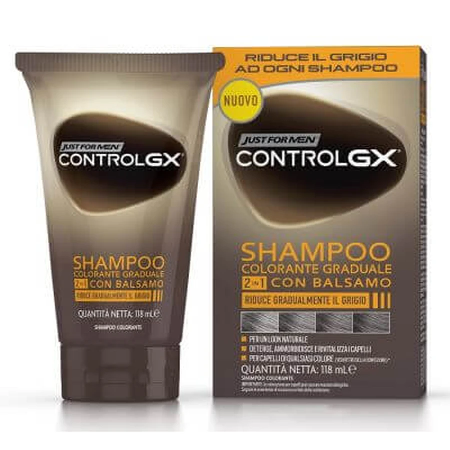 Just for men control gx gradual coloring shampooing 2 in 1 with conditioner 150 ml