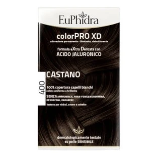 Euphidra colorpro xd 400 castaño gel colorante en botella + activador + acondicionador + guantes