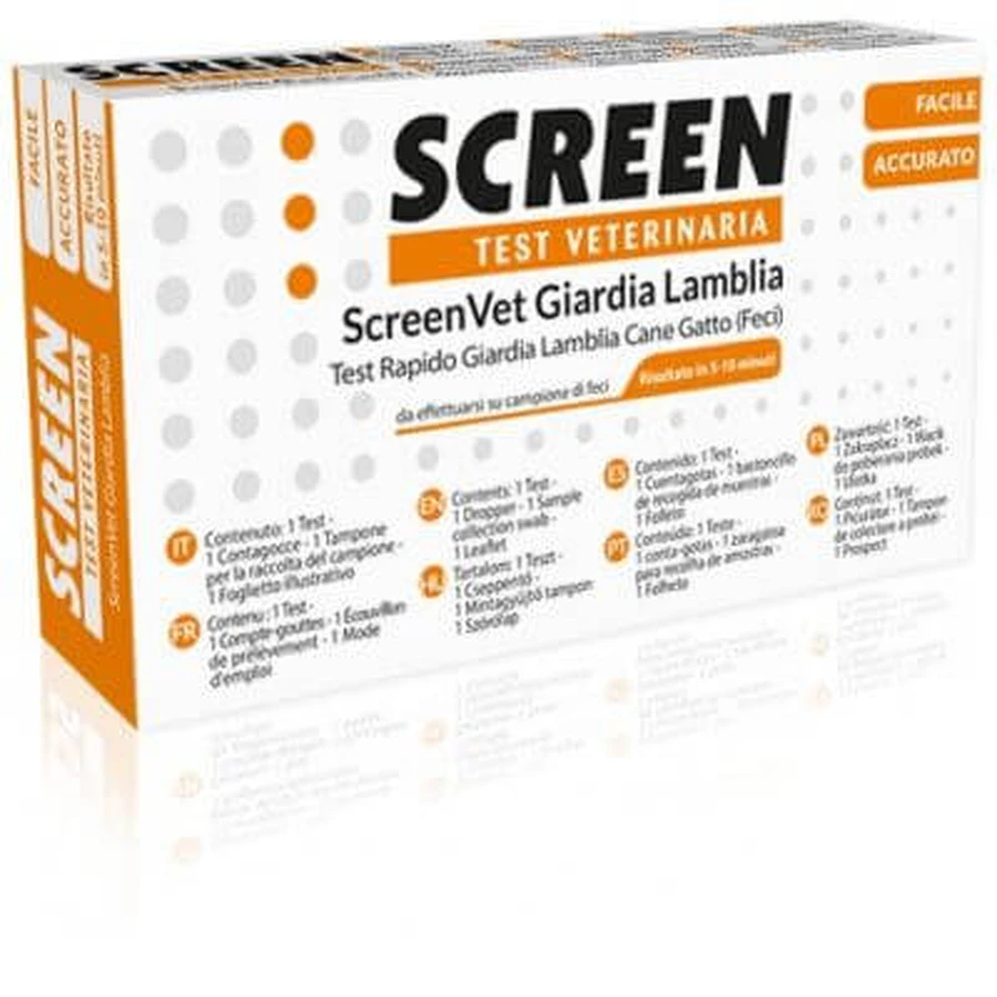Screenvet rapid test veterinary rapid test giardia lamblia feces of cat and dog