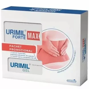Packung Urimil Forte Max, 30 Kapseln und Urimil Gel 50 ml, NaturPharma