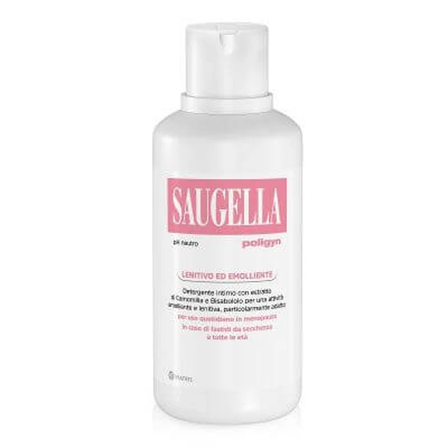 Saugella polygyn ph neutre ph apaisant et émollient pour la toilette intime 500 ml