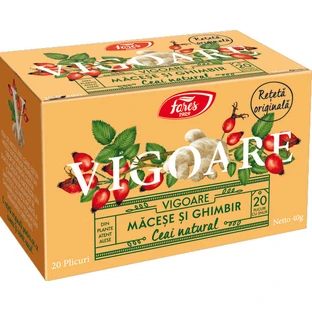 Vigoare tea with mace and ginger, 20 sachets, Fares
