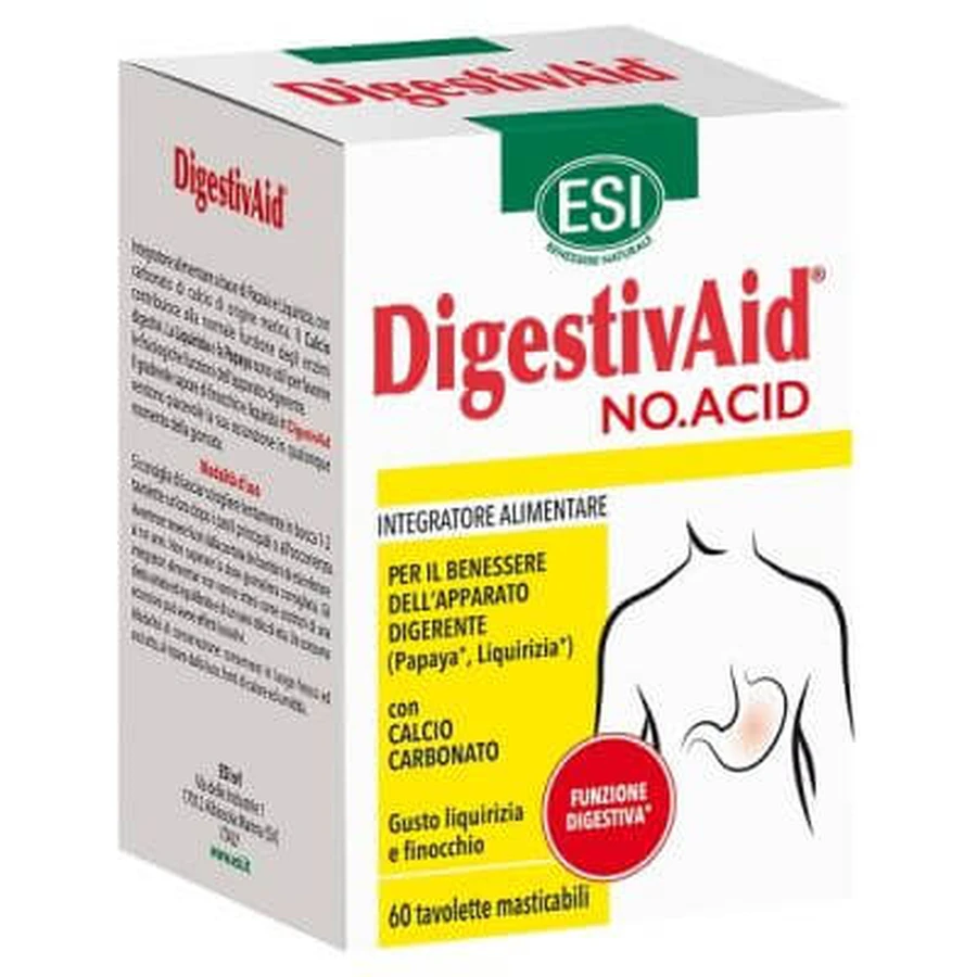Esi digestivaid no acid 60 comprimidos