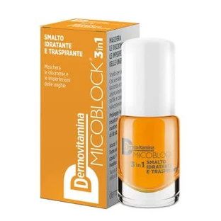 Dermovitamin micoblock 3-in-1 feuchtigkeitsspendender und atmungsaktiver Nagellack gelb 5 ml