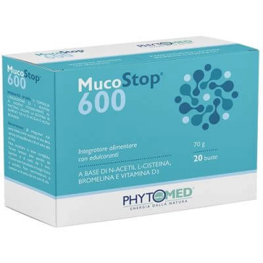 Mucostop 600mg 20 sachets