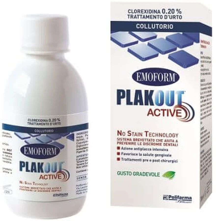 Emoform plak out actief chloorhexidine 0,20% mondwater 200 ml