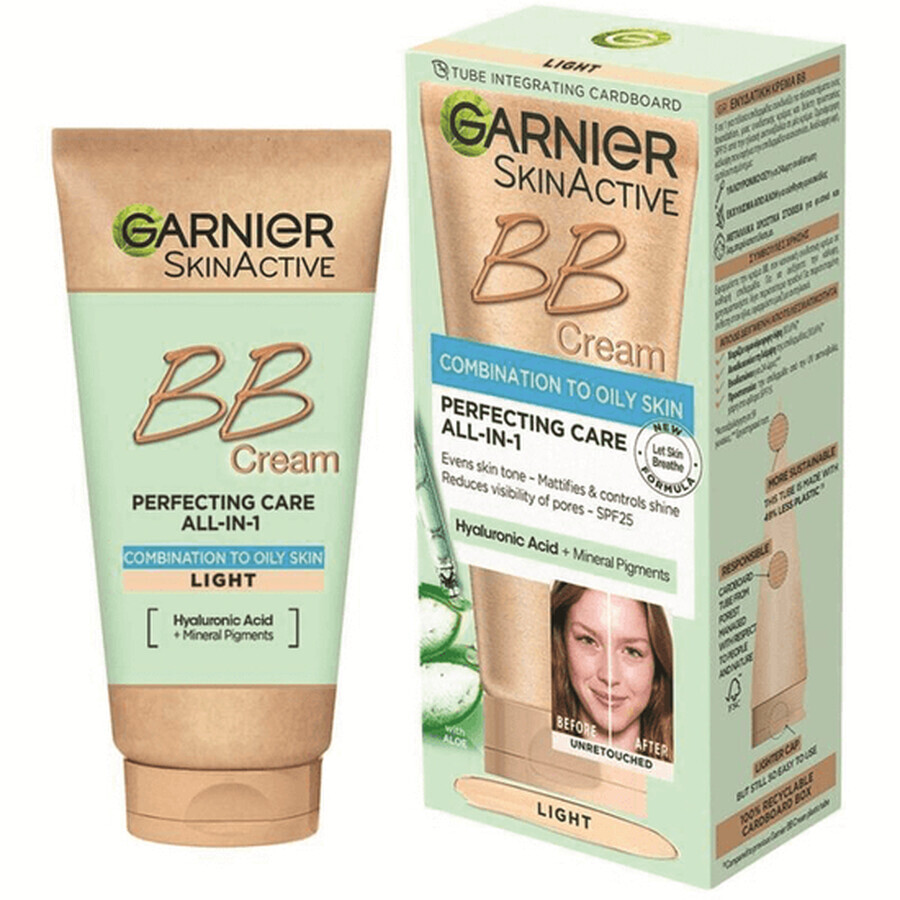 Comprar BB Cream con SPF 25 para pieles grasas Skin Active, Light, 50 ml, Garnier BB Cream con SPF 25 para pieles grasas Skin Active, Light, 50 ml, Garnier