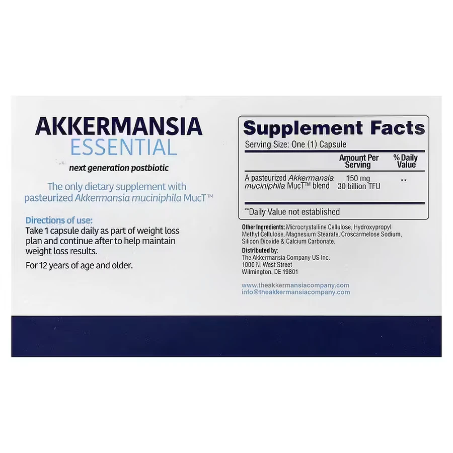 Akkermansia Essenziale, darmflora, 30 capsules