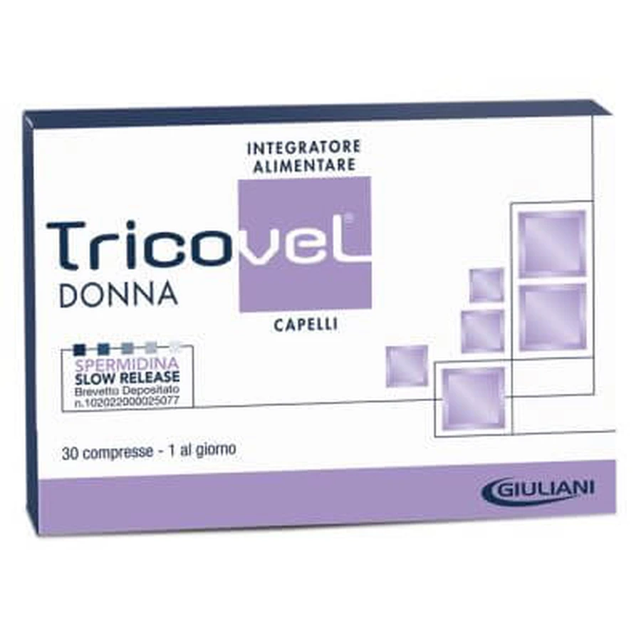 Tricovel donna food supplement with specific nutrients for hair 30 tablets