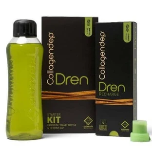 Collagendep dren startpakket 12 drinkdoppen + slimme fles