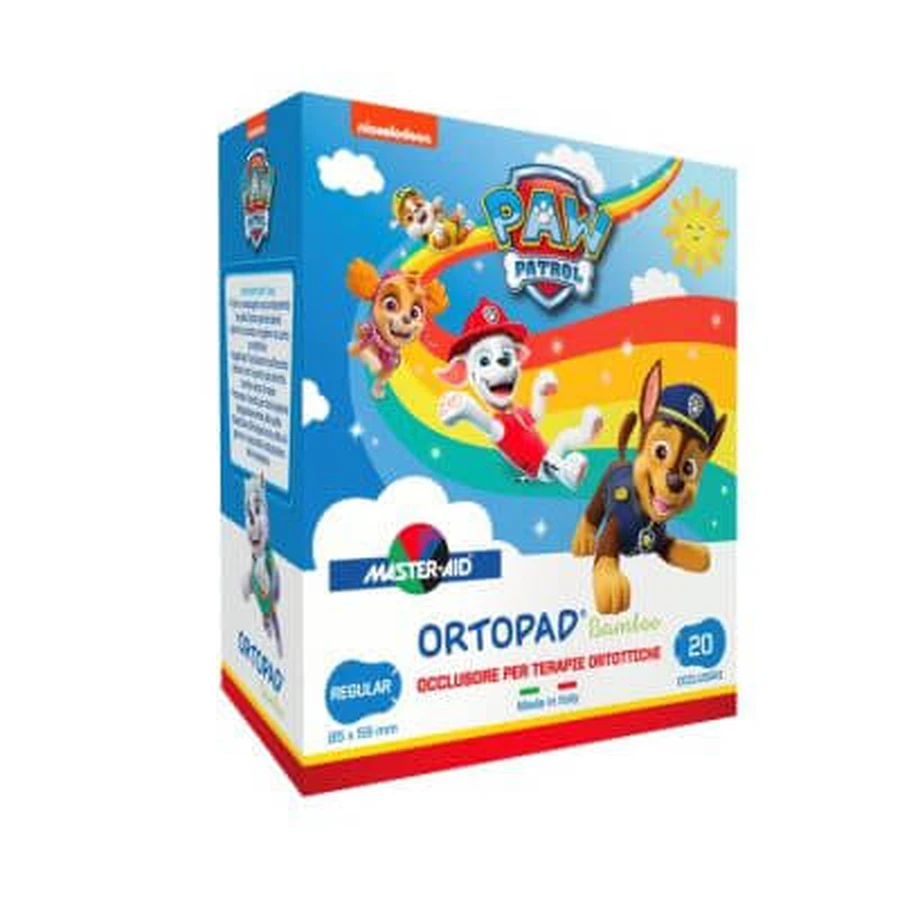 Esparadrapo de oclusión para terapia ortésica Paw Patrol regular 85x59 mm 20 piezas