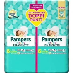 Pampers baby dry laper duo downcount xl 26 pieces