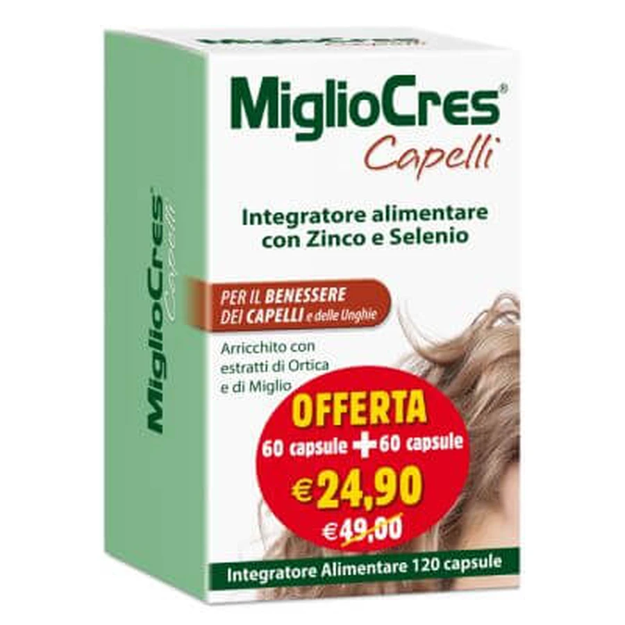 Migliocres capilar 60 cápsulas + 60 cápsulas promocionales