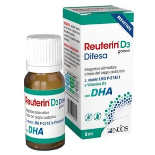 Reuterin d3 defense drops with dha 8 ml