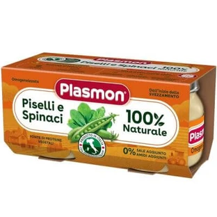 Plasmon gehomogeniseerde erwten spinazie 2 stuks 80 g