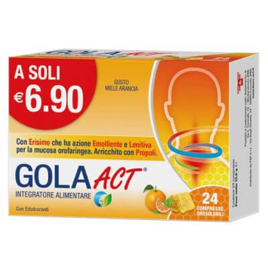 Gola act honey orange 24 orosoluble tablets