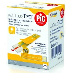 Pic Glucotest bloedglucose teststrips 25 stuks