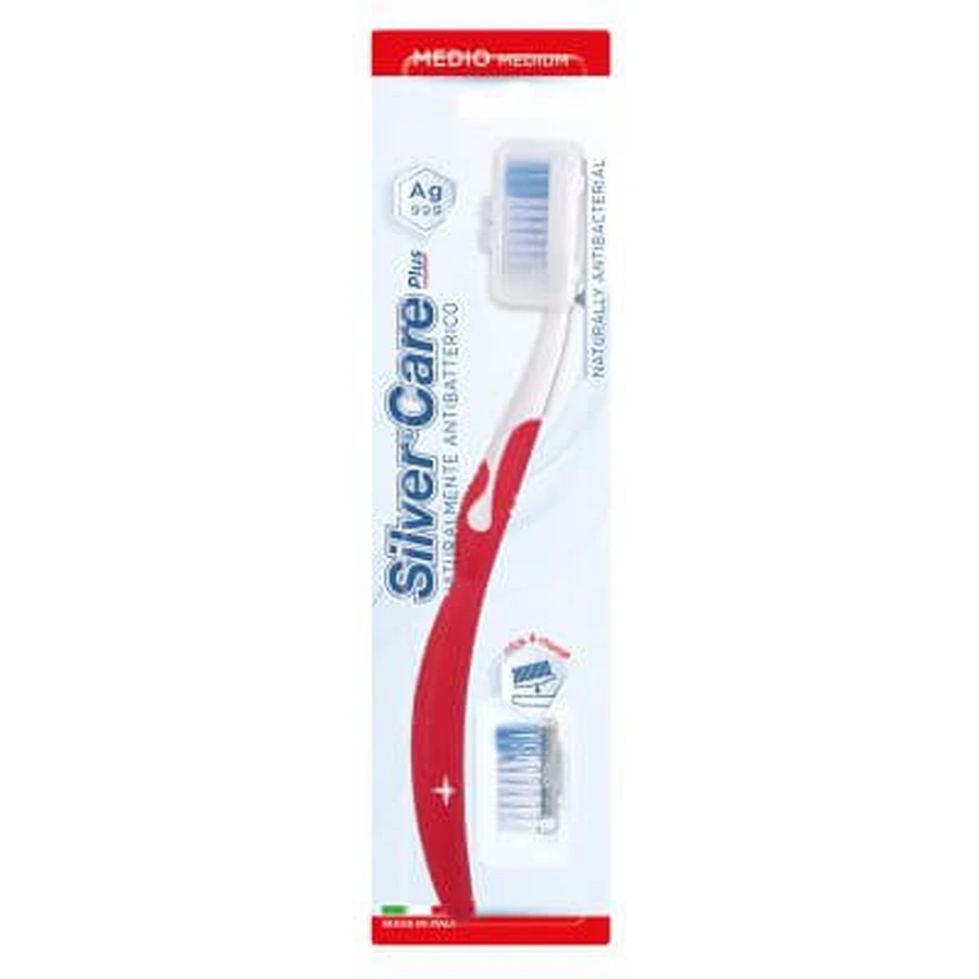 Cepillo dental Silvercare plus medium + recambio
