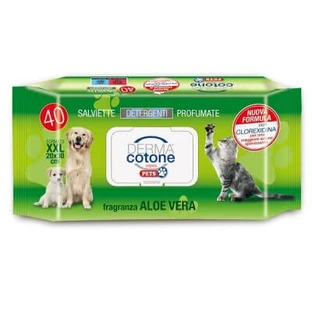 Dermacotone aloe tücher für haustiere 40 stück